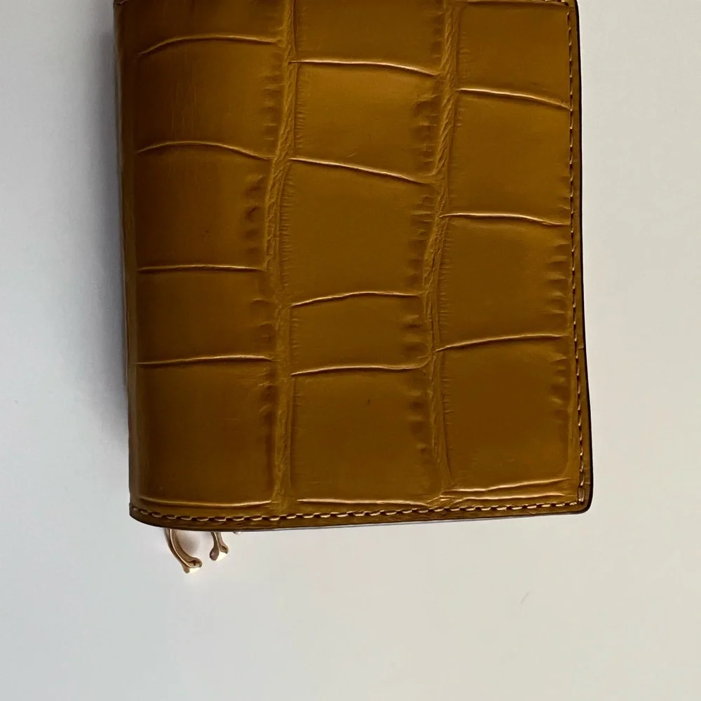 Coach Yellow Leather Croco Style Wallet - Picture 2 of 11